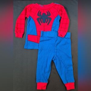 The Amazing Spiderman Classic Spidy Suit Shirt/Pants Baby Pajama Set Size US 12M